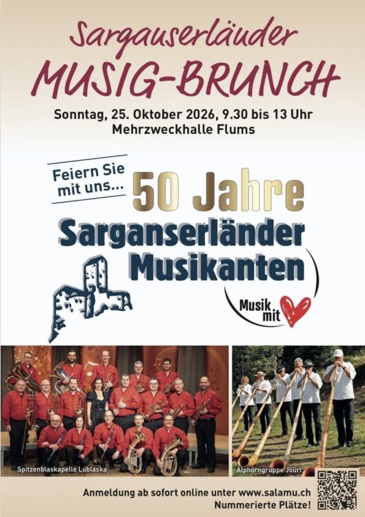 50 Jahre SARGANSERLÄNDER MUSIKANTEN – Sarganserländer Musig-Brunch