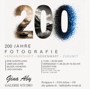 Plakat 200 Jahre Fotografie Gina Aby Galerie sozial media